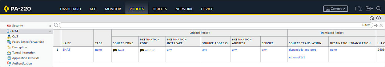Screenshot of Palo Alto, Basic Settings 4
